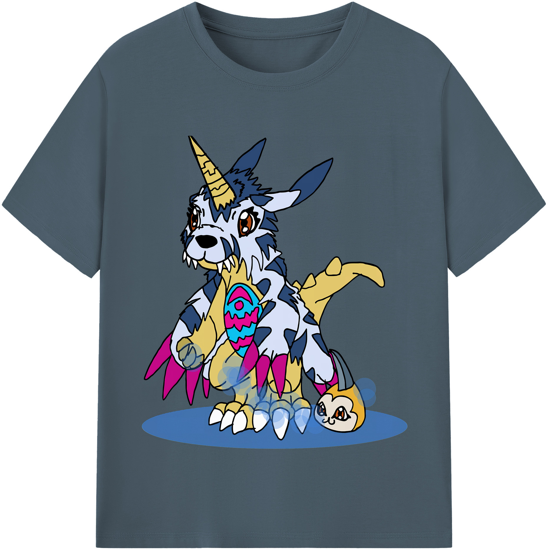 （画像用） Digimon デジタルモンスター/デジモン 綿100％半袖Tシャツ（フロントプリント）